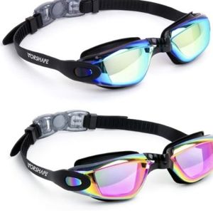 NIB 2 pairs of Vorshape Swim Goggles Pack of 2 Swimming Goggle No Leaking Adult